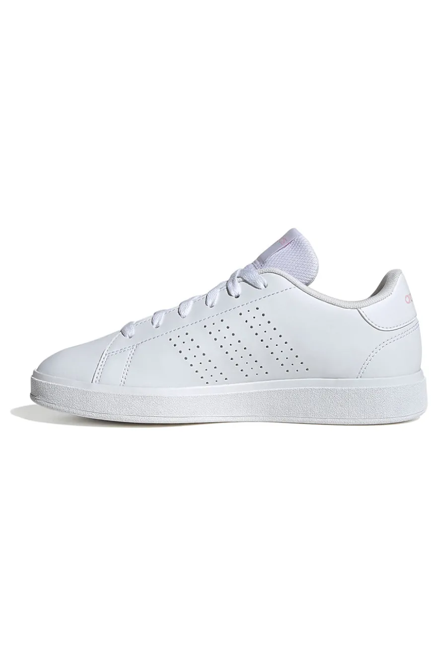 Sneakers bianche con strisce traforate in materiale riciclato Adidas Advantage Base 2