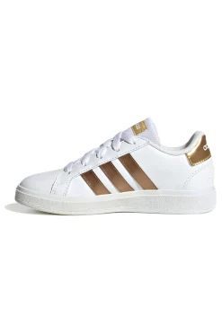 Sneakers bianche con strisce oro Adidas Grand Court 2 K