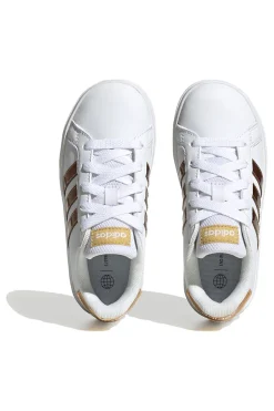 Sneakers bianche con strisce oro Adidas Grand Court 2 K