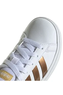Sneakers bianche con strisce oro Adidas Grand Court 2 K