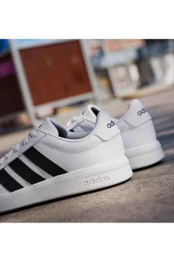 Sneakers bianche con strisce nere Adidas GRAND COURT BASE 3.0