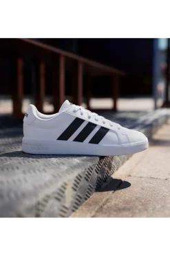 Sneakers bianche con strisce nere Adidas GRAND COURT BASE 3.0