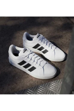 Sneakers bianche con strisce nere Adidas GRAND COURT BASE 3.0