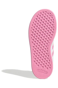 Sneakers bianche con strisce rosa e chiusura a strappo Adidas Grand Court 2 EL C