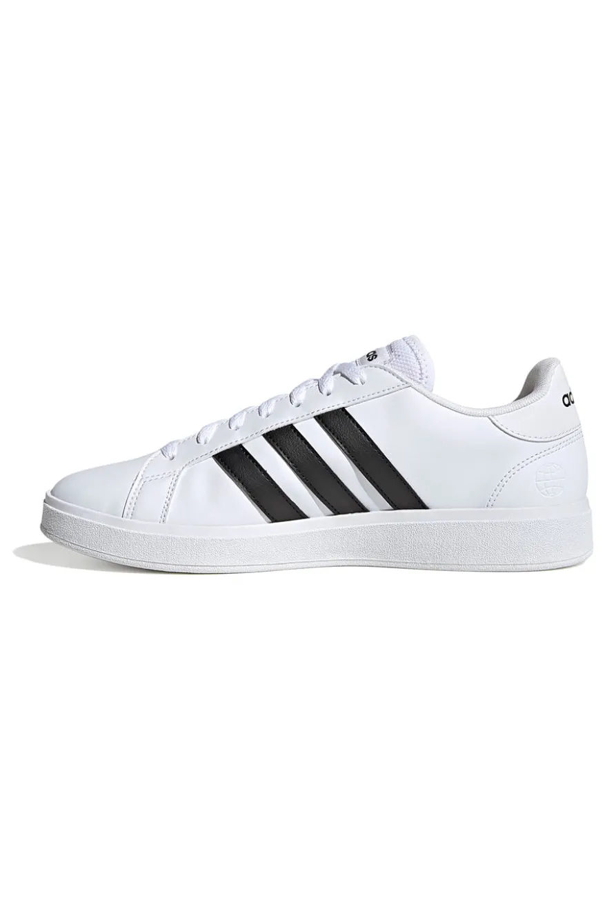 Sneakers bianche con strisce nere stile tennis Adidas Grand Court Base 2