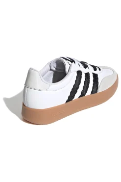 Sneakers bianche con strisce nere e punta in suede Adidas Barreda