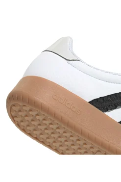 Sneakers bianche con strisce nere e punta in suede Adidas Barreda
