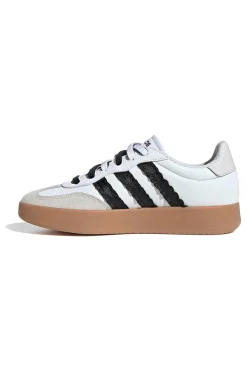 Sneakers bianche con strisce nere e punta in suede Adidas Barreda