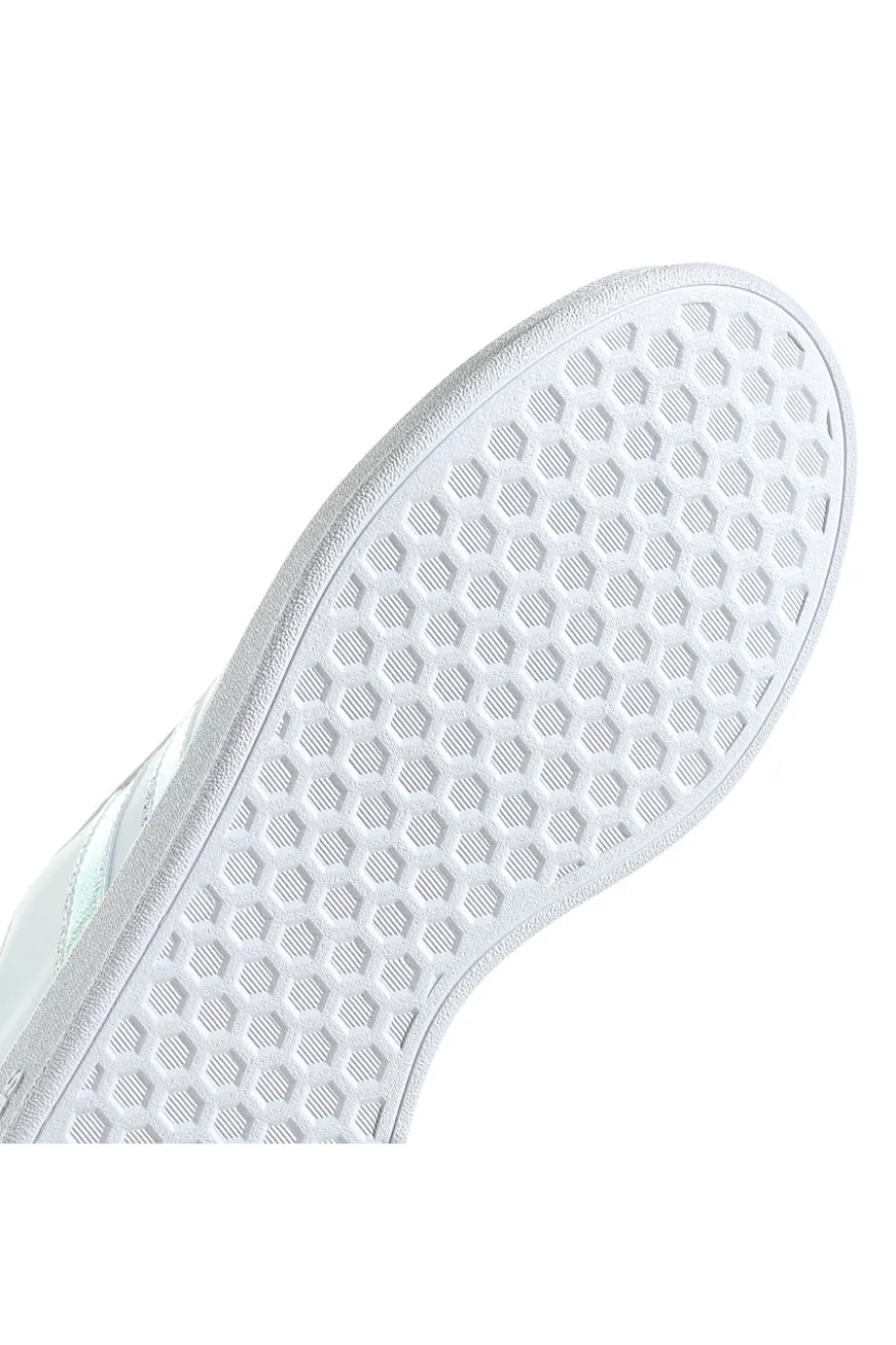 Sneakers bianche con strisce iridescenti in materie sintetiche Adidas Grand Court Base 2.0