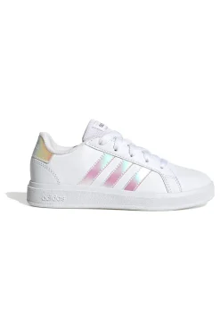Sneakers bianche con strisce iridescenti Adidas Grand Court 2 K