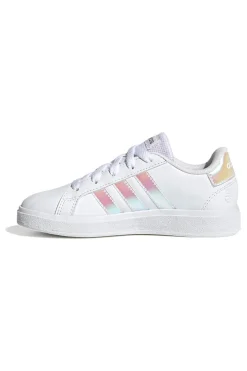 Sneakers bianche con strisce iridescenti Adidas Grand Court 2 K