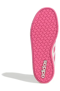 Sneakers bianche con strisce fucsia e suola platform Adidas Breakbase J