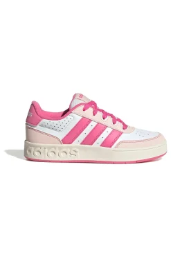 Sneakers bianche con strisce fucsia e suola platform Adidas Breakbase J