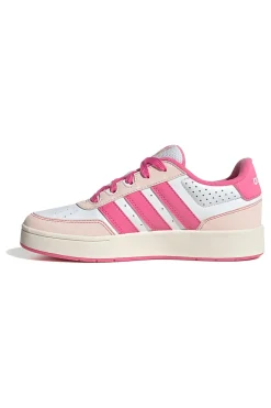 Sneakers bianche con strisce fucsia e suola platform Adidas Breakbase J