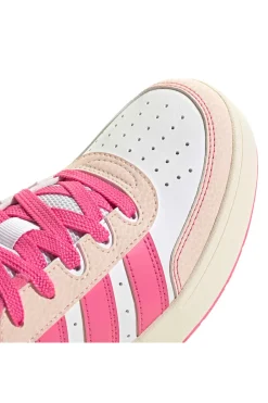 Sneakers bianche con strisce fucsia e suola platform Adidas Breakbase J