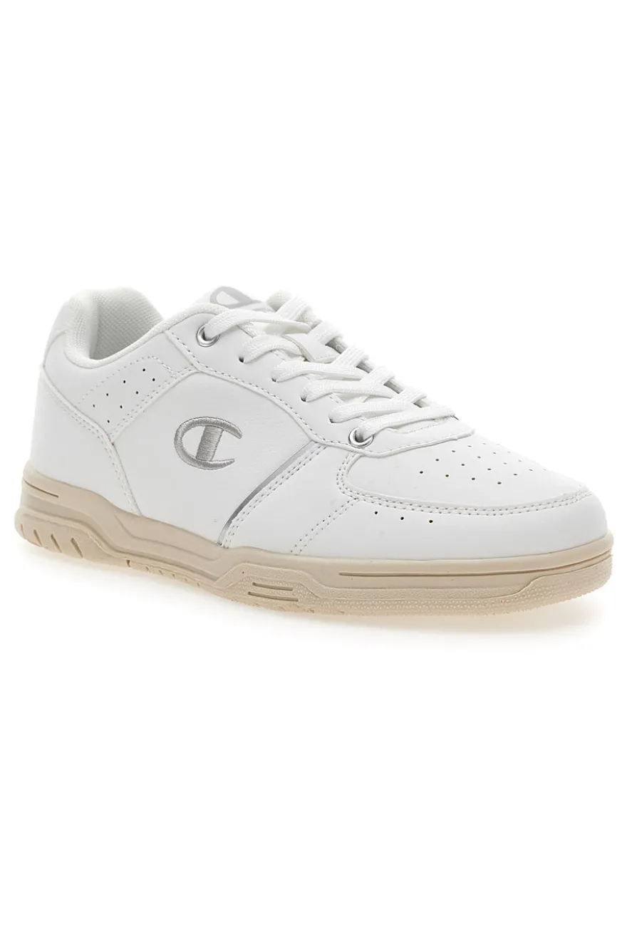 Sneakers Bianche con Suola in Gomma CHAMPION CLAY 400 W