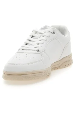 Sneakers Bianche con Suola in Gomma CHAMPION CLAY 400 W