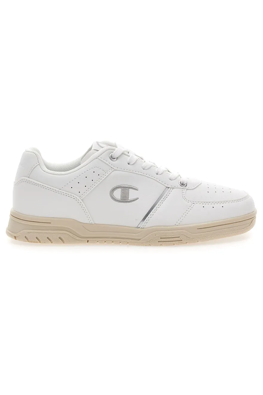 Sneakers Bianche con Suola in Gomma CHAMPION CLAY 400 W