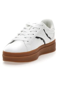 Sneakers bianche con suola marrone Champion PRESTIGE PLATFORM