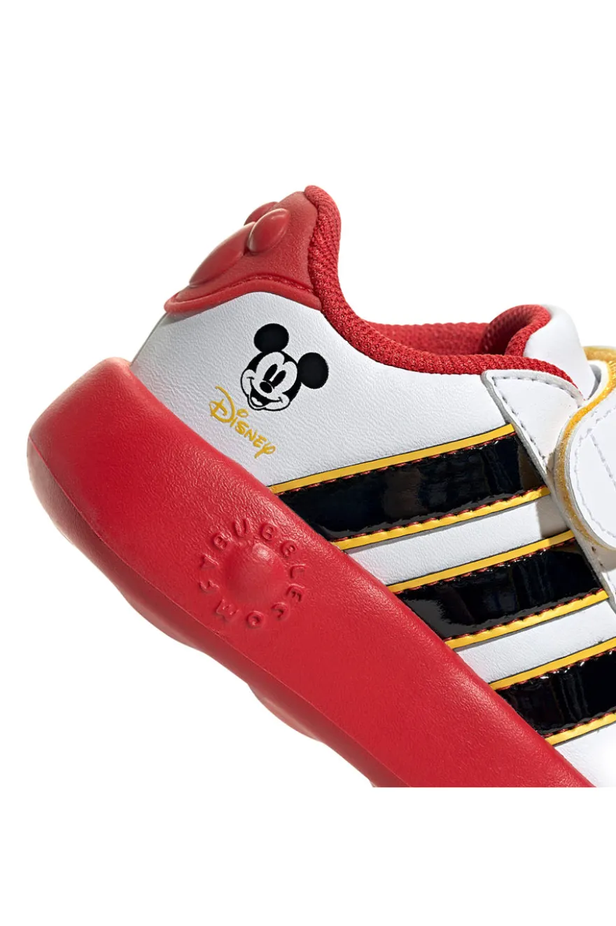 Sneakers bianche con suola rossa e dettagli Mickey Adidas Grand Court Mickey CF I