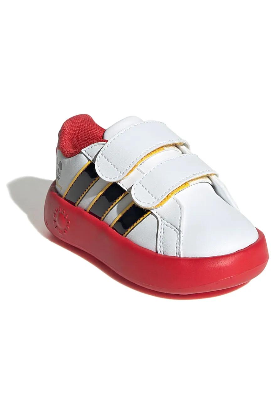 Sneakers bianche con suola rossa e dettagli Mickey Adidas Grand Court Mickey CF I