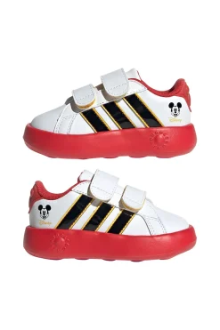 Sneakers bianche con suola rossa e dettagli Mickey Adidas Grand Court Mickey CF I