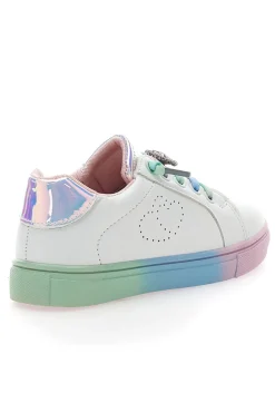Sneakers Bianche con Suola e Lacci Multicolor GRAZIE GIRL 134353
