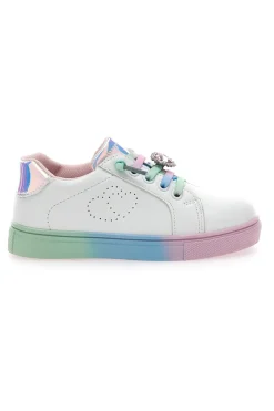 Sneakers Bianche con Suola e Lacci Multicolor GRAZIE GIRL 134353