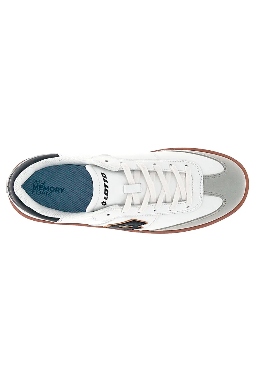 Sneakers bianche con suola color cuoio Lotto EQUIPO AMF II LTH