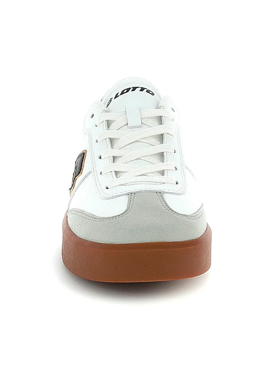 Sneakers bianche con suola color cuoio Lotto EQUIPO AMF II LTH