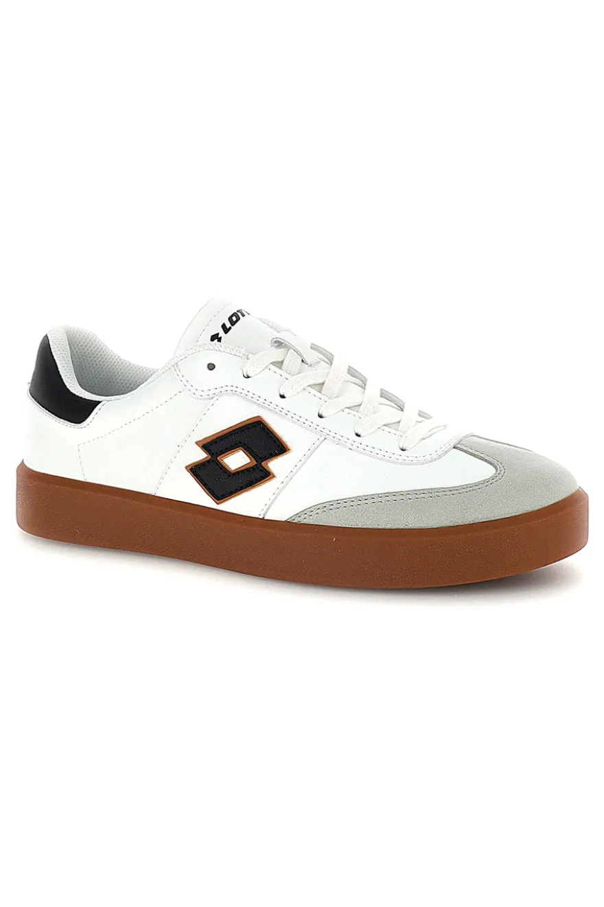 Sneakers bianche con suola color cuoio Lotto EQUIPO AMF II LTH