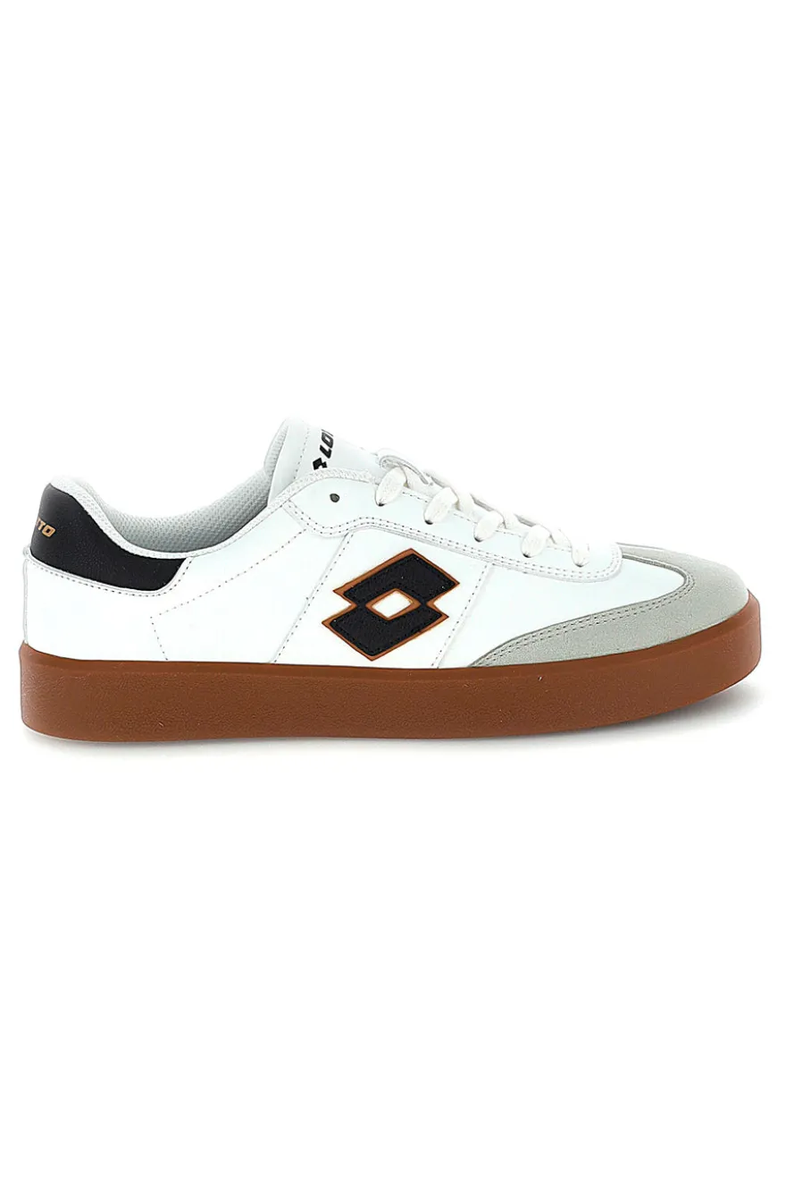 Sneakers bianche con suola color cuoio Lotto EQUIPO AMF II LTH