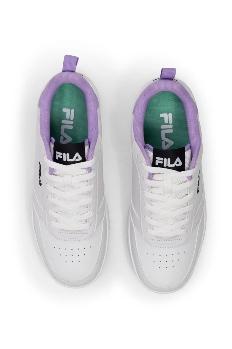 Sneakers Bianche Con Suola Lilla Fila Rega Teen