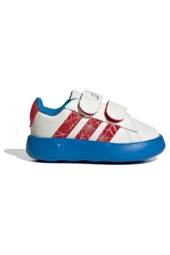 Sneakers bianche con suola Bubblecomfy e dettagli Spider-Man Adidas Grand Court Spider-Man CF I