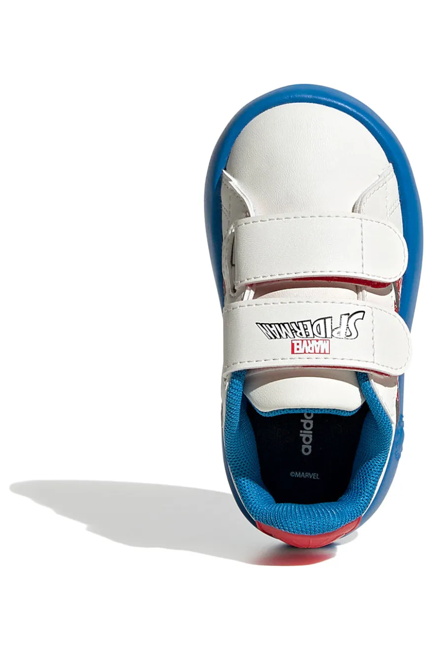 Sneakers bianche con suola Bubblecomfy e dettagli Spider-Man Adidas Grand Court Spider-Man CF I