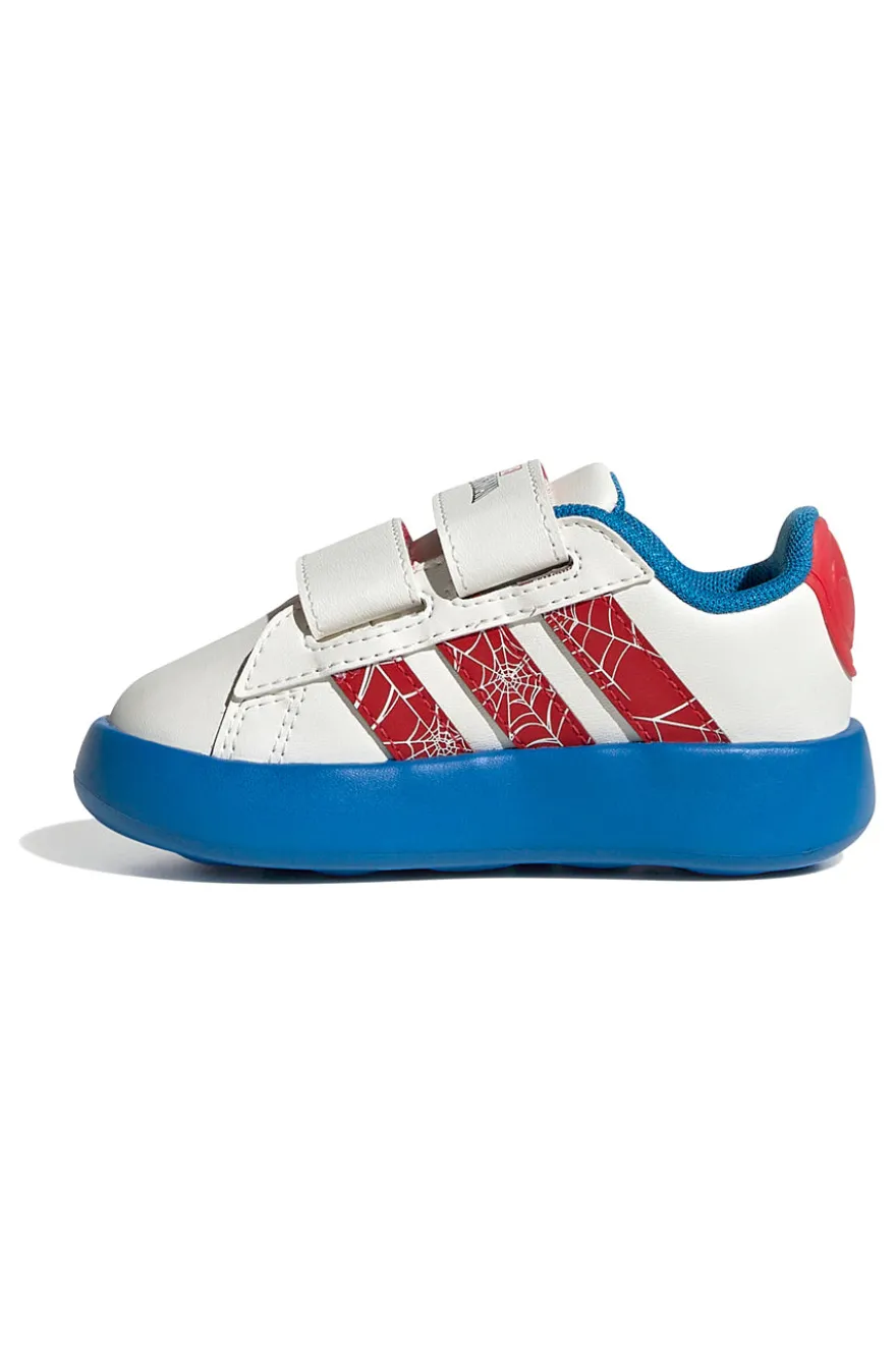 Sneakers bianche con suola Bubblecomfy e dettagli Spider-Man Adidas Grand Court Spider-Man CF I