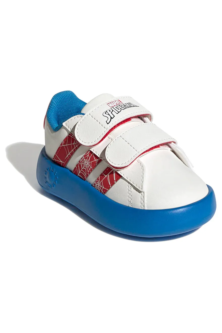 Sneakers bianche con suola Bubblecomfy e dettagli Spider-Man Adidas Grand Court Spider-Man CF I