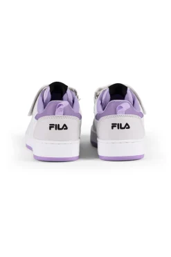 Sneakers Bianche Con Suola Lilla Fila Rega Velcro