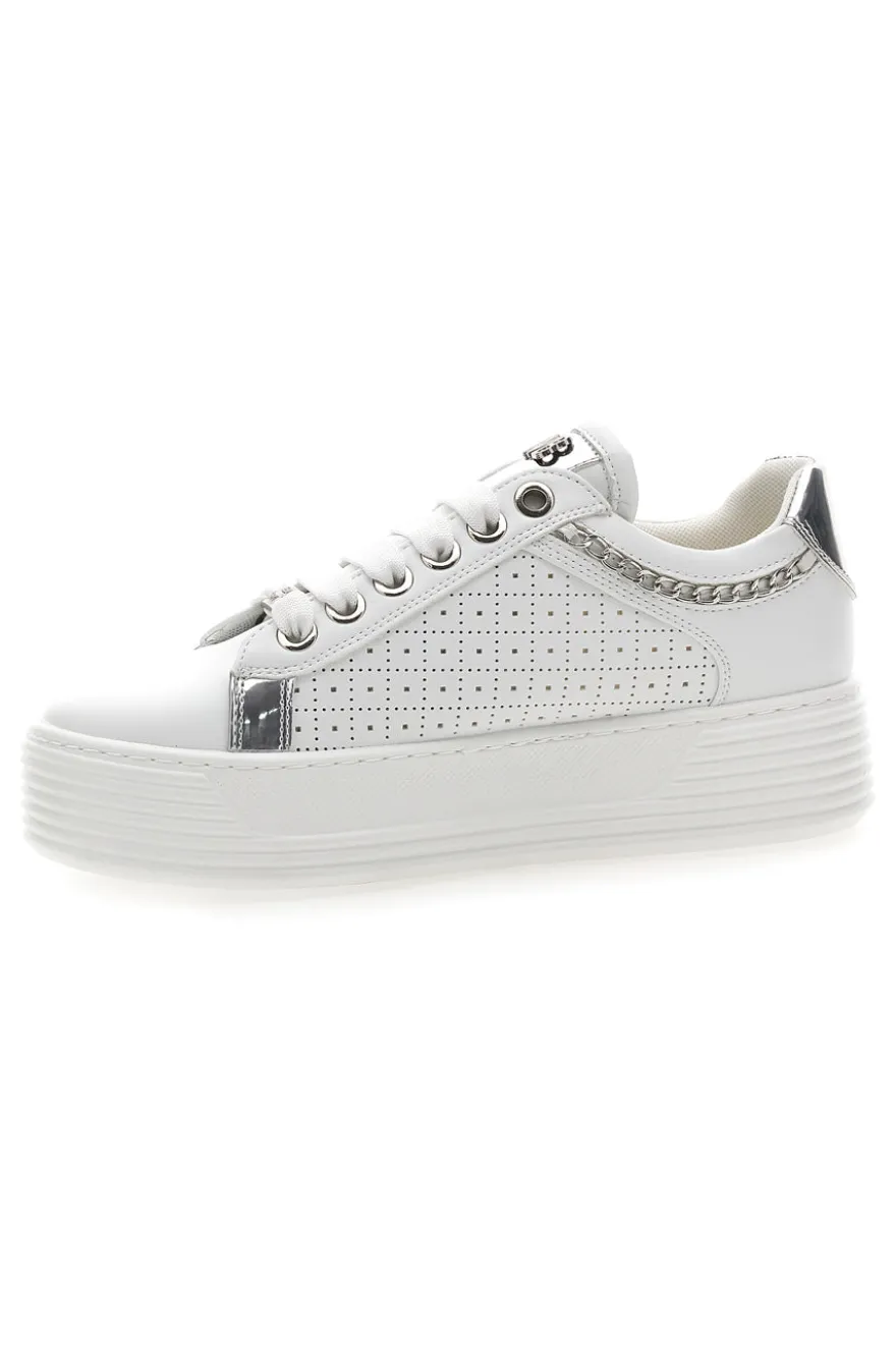 Sneakers Bianche con Tomaia Decorata e Platform MARIELLA BURANI 50251