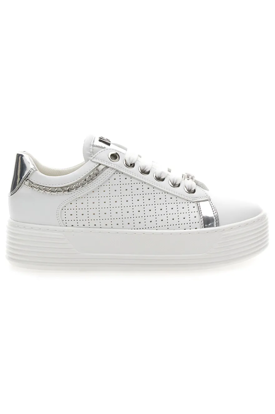 Sneakers Bianche con Tomaia Decorata e Platform MARIELLA BURANI 50251