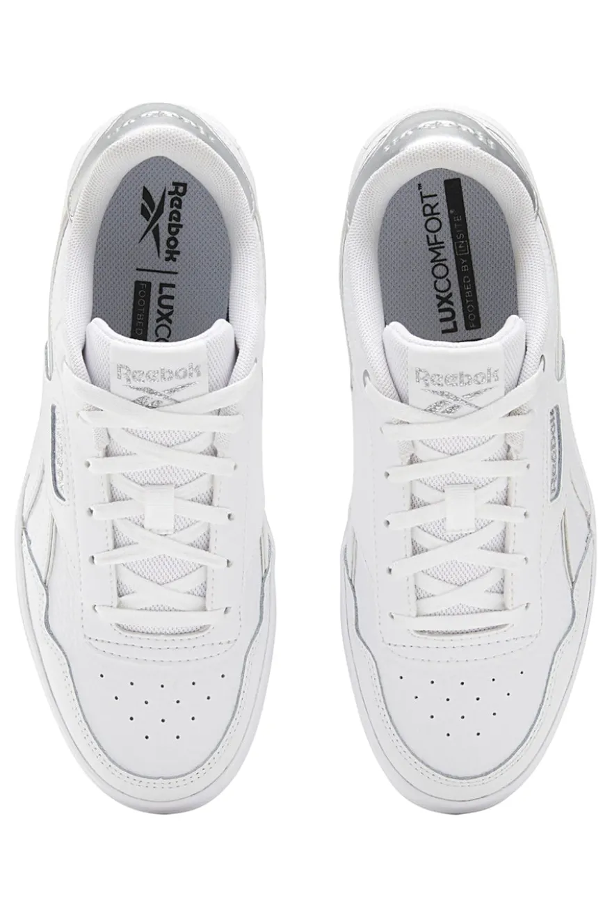 Sneakers Bianche con Tomaia in Pelle Reebok Court Advance Bold