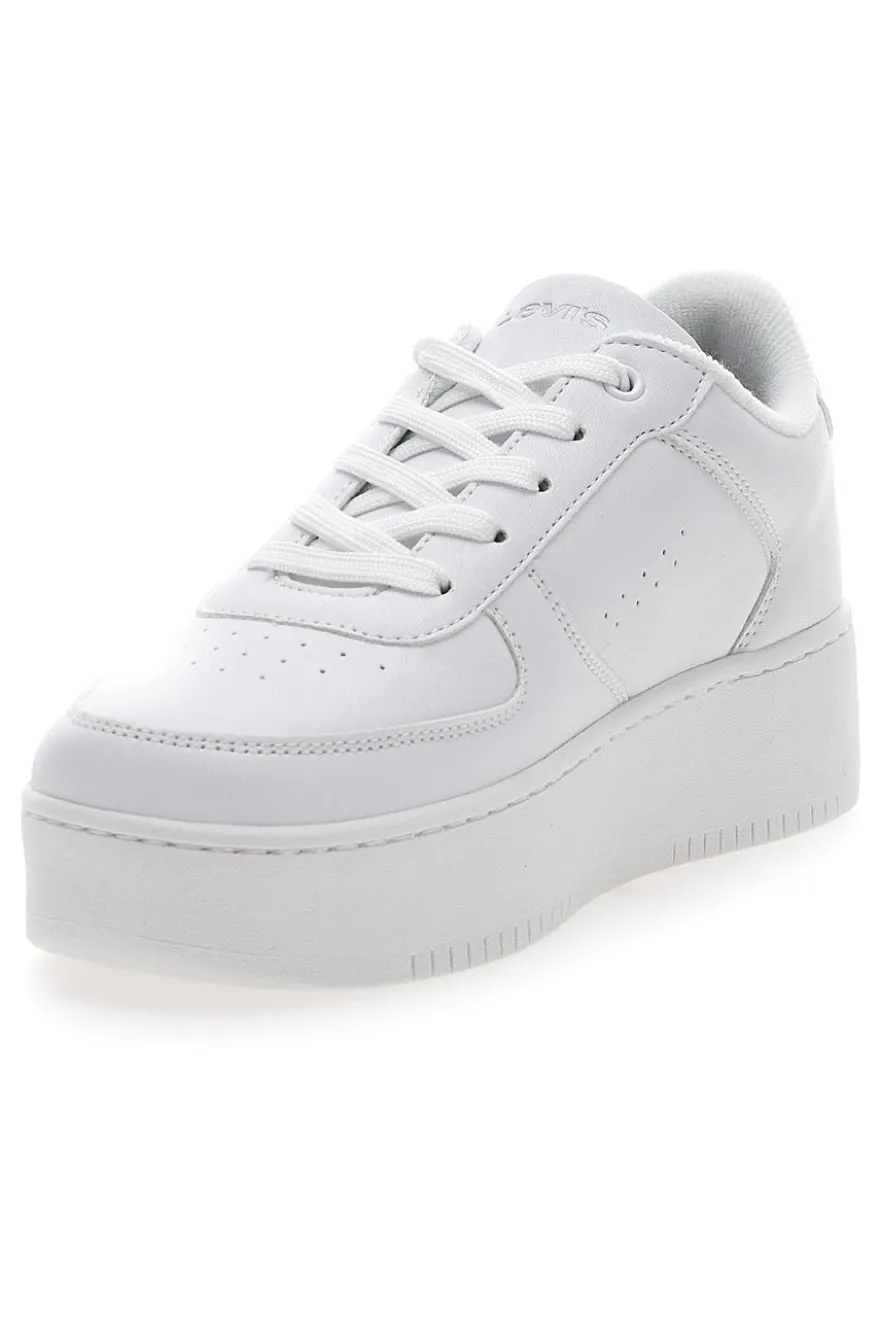 Sneakers Bianche con Tomaia Traforata e Platform LEVI'S NEW UNION BOLD