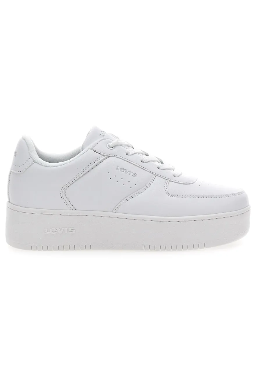 Sneakers Bianche con Tomaia Traforata e Platform LEVI'S NEW UNION BOLD