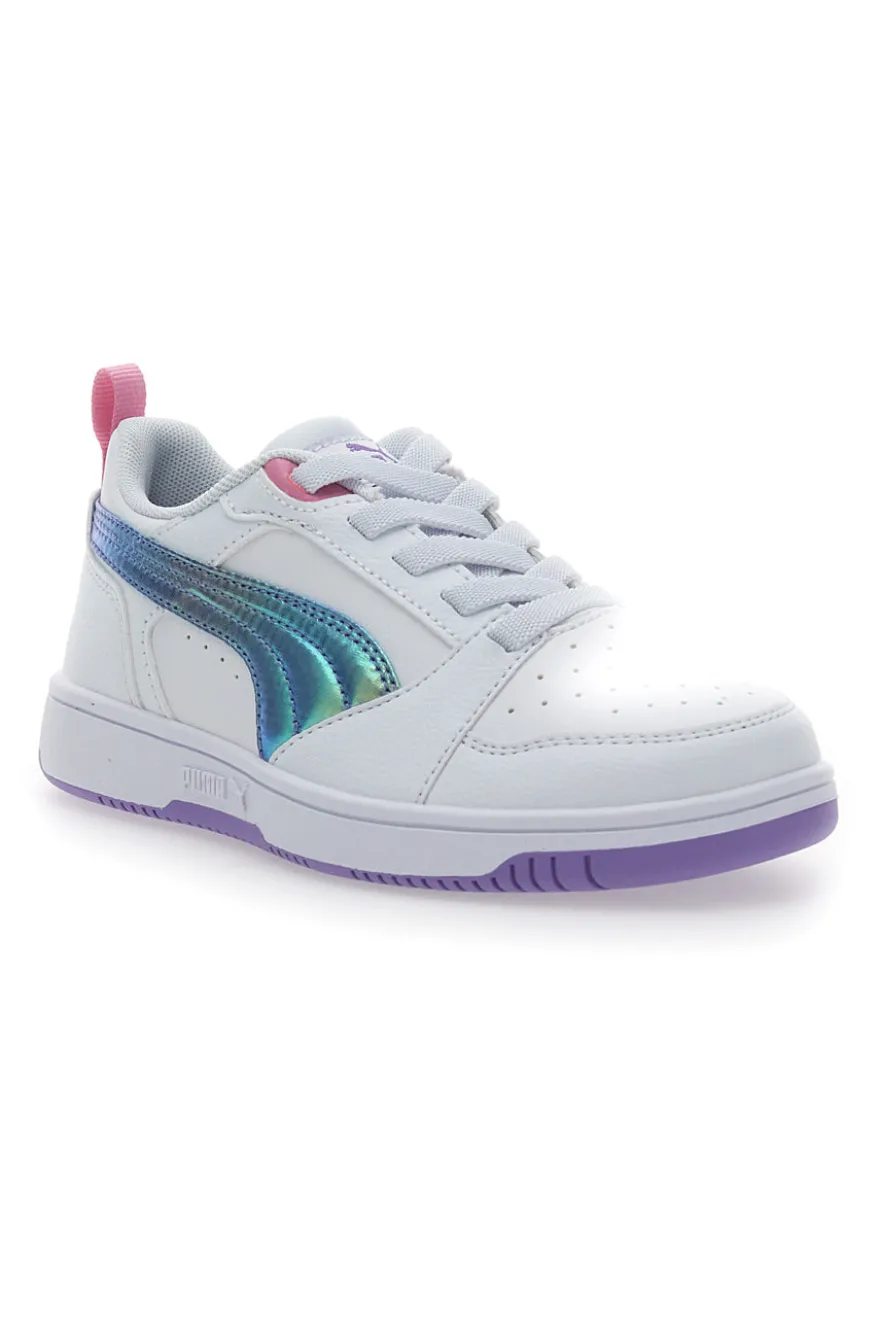 Sneakers bianche con tomaia traforata Puma Rebound V6 Lo Bouncy Sky AC PS