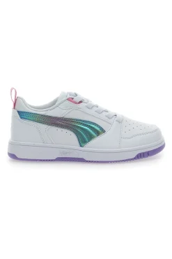 Sneakers bianche con tomaia traforata Puma Rebound V6 Lo Bouncy Sky AC PS