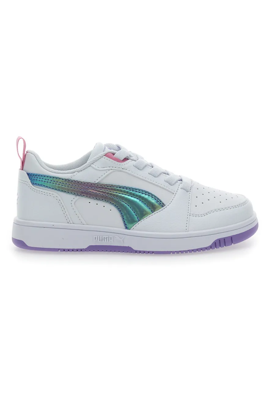 Sneakers bianche con tomaia traforata Puma Rebound V6 Lo Bouncy Sky AC PS
