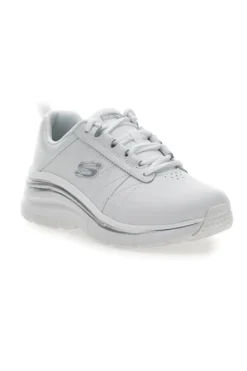 Sneakers Bianche con Tomaia in Pelle Skechers Fashion Fit - Effortless