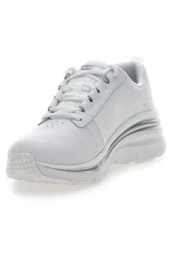 Sneakers Bianche con Tomaia in Pelle Skechers Fashion Fit - Effortless