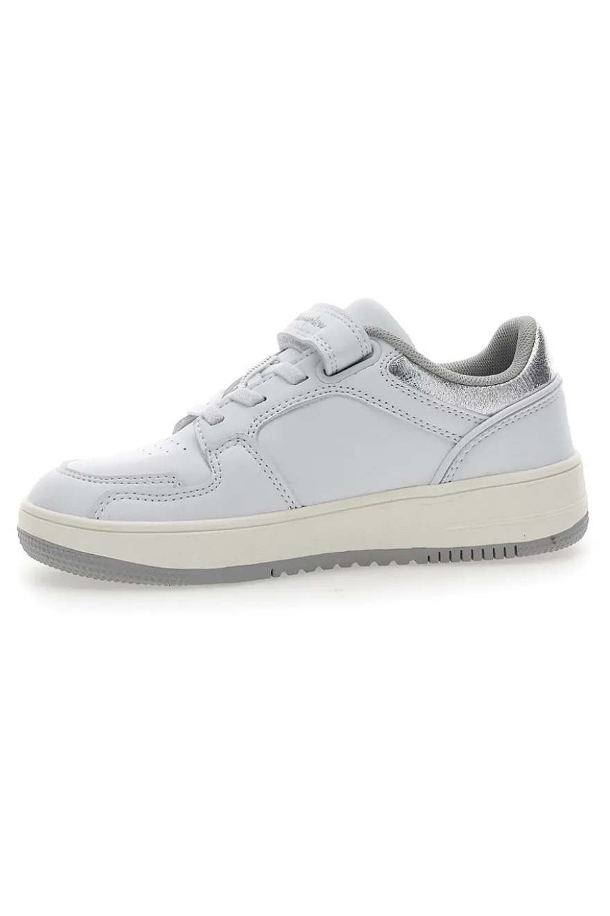 Sneakers Bianche Con Velcro Champion Rd18 Foil Low Ps