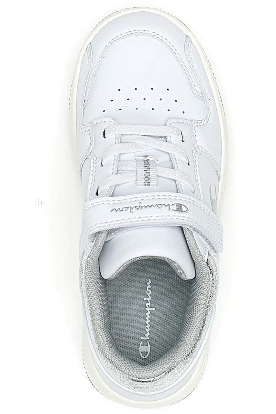 Sneakers Bianche Con Velcro Champion Rd18 Foil Low Ps